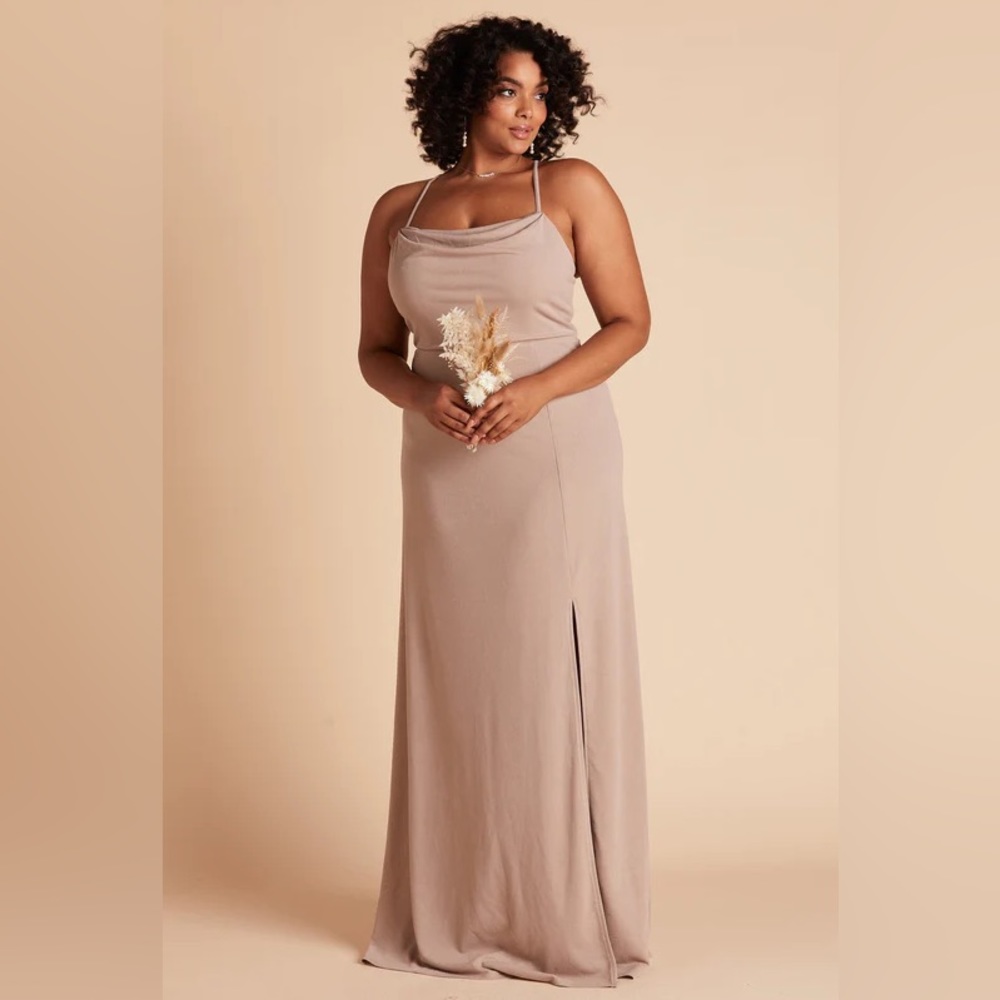 Birdy Grey ASH DRESS CREPE TAUPE Sz 2X NEW NWT WEDDING BRIDESMAID